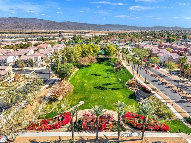 bird's eye view featuring a mountain view