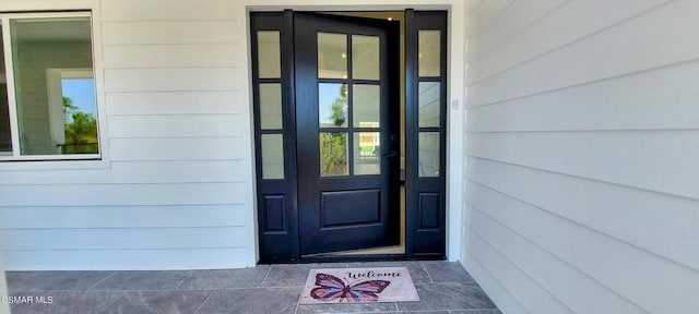 view of doorway to property