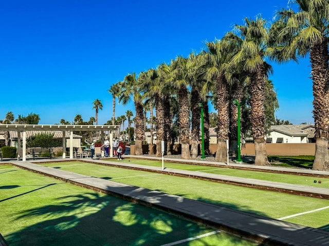 view of community with a pergola