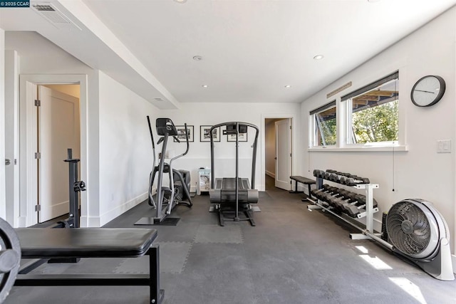 view of exercise room