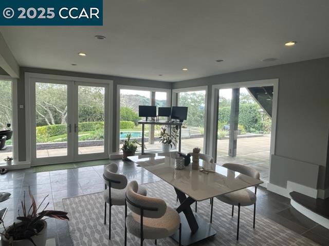 interior space with french doors