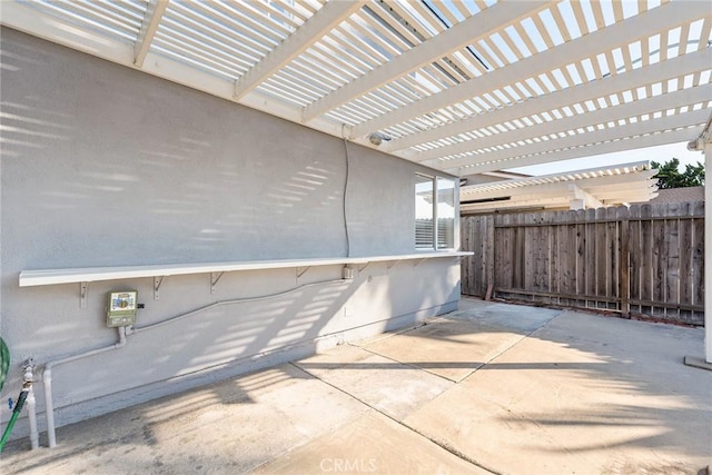 view of patio / terrace with a pergola