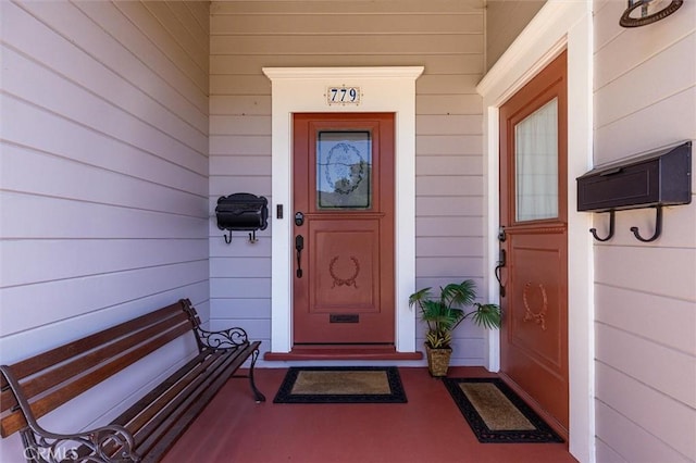 view of doorway to property