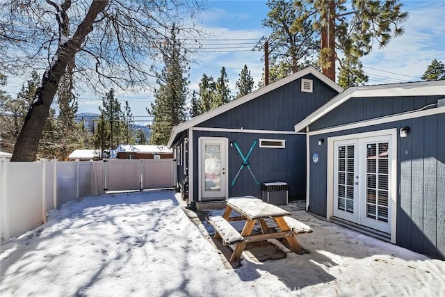 exterior space with french doors