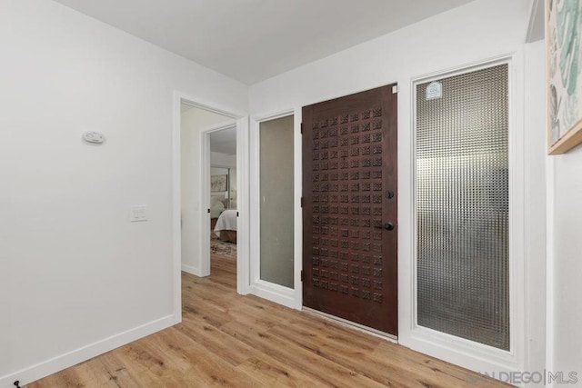 empty room featuring light hardwood / wood-style floors