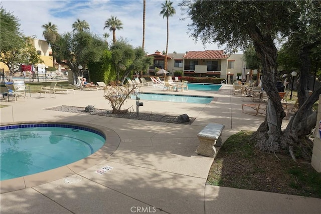 view of pool with a patio