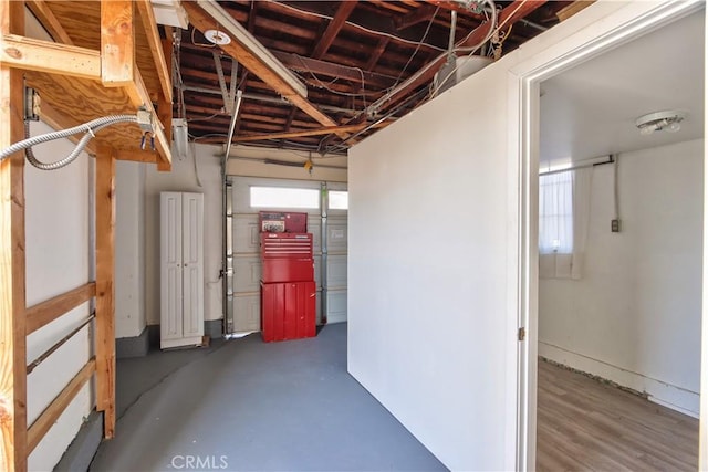 interior space featuring concrete flooring