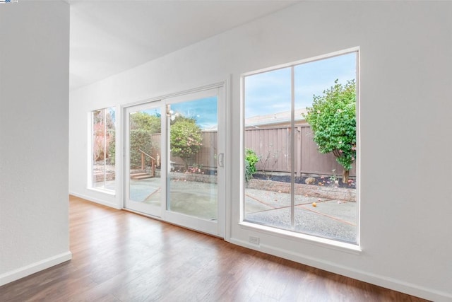 entryway featuring hardwood / wood-style flooring