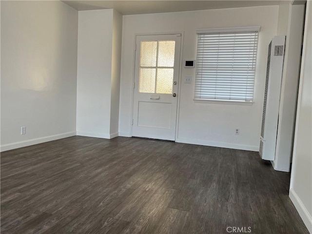 interior space featuring dark wood-type flooring