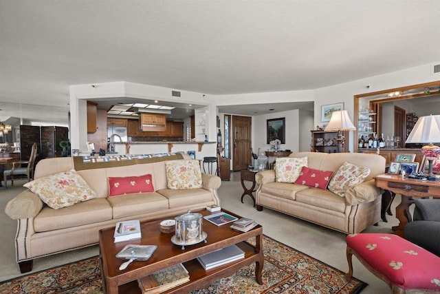 view of carpeted living room