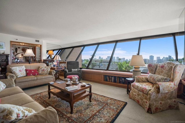 view of carpeted living room