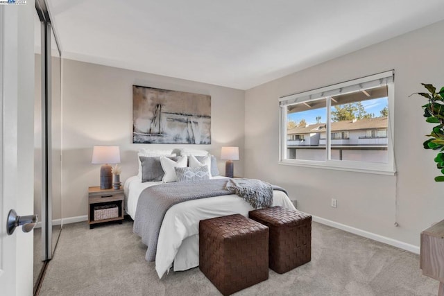 view of carpeted bedroom