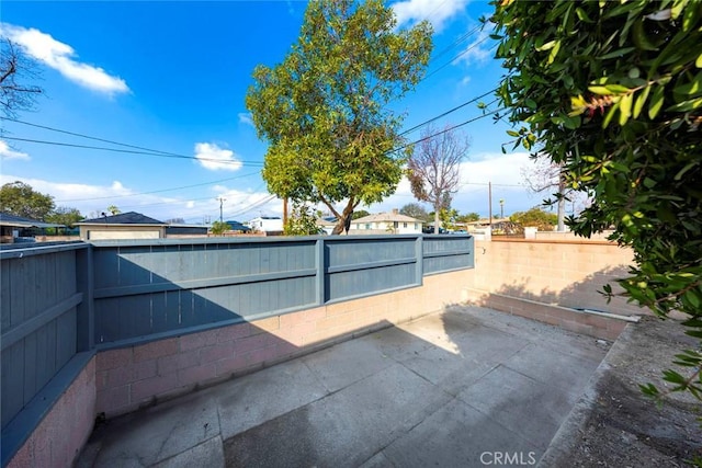 view of patio / terrace with a fenced backyard