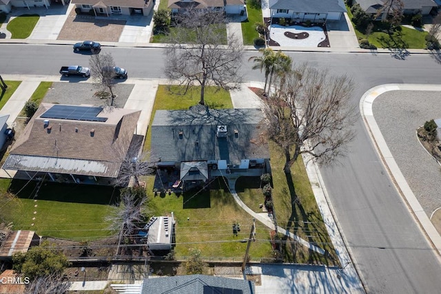 aerial view with a residential view