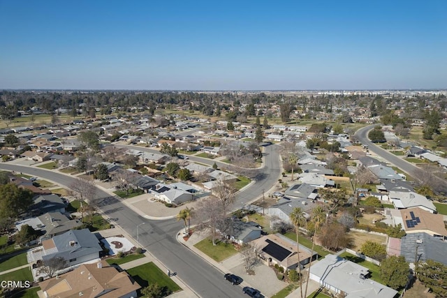 aerial view with a residential view