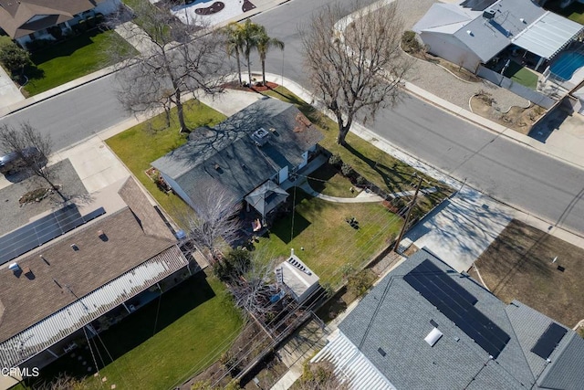 bird's eye view with a residential view