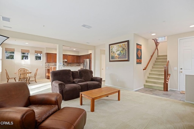 view of carpeted living room