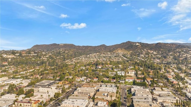 bird's eye view featuring a mountain view