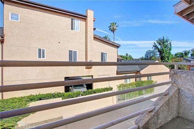 exterior space with a balcony