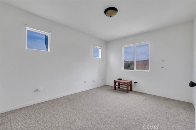 view of carpeted spare room