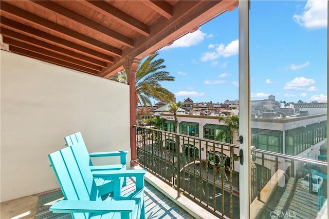 balcony featuring a view of city