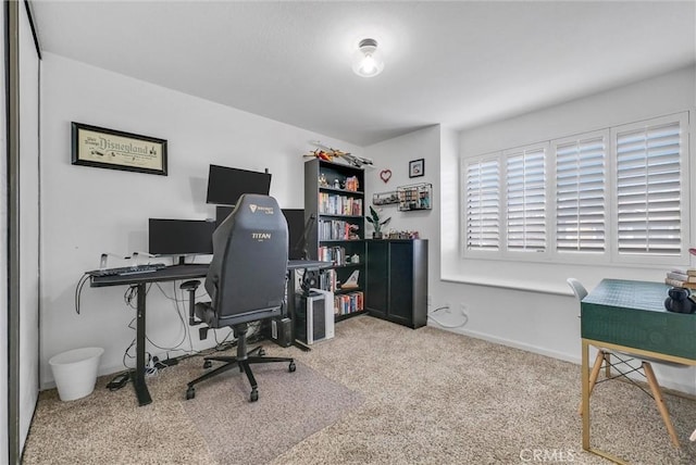 view of carpeted office