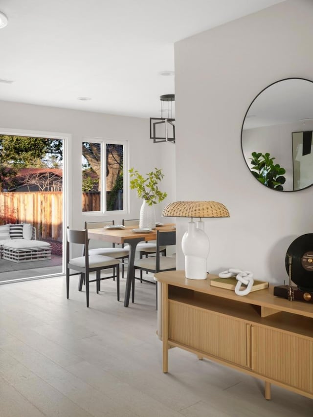 view of dining area