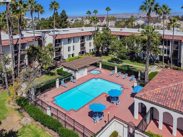 view of pool with a patio area