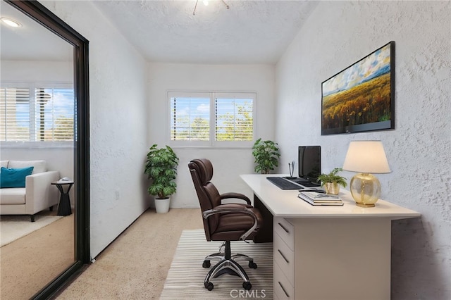 509 N Sierra Vista St Unit B, Monterey Park, CA 91755 - home office with a textured wall and carpet