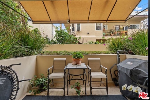 view of patio featuring area for grilling