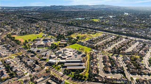 aerial view featuring a mountain view