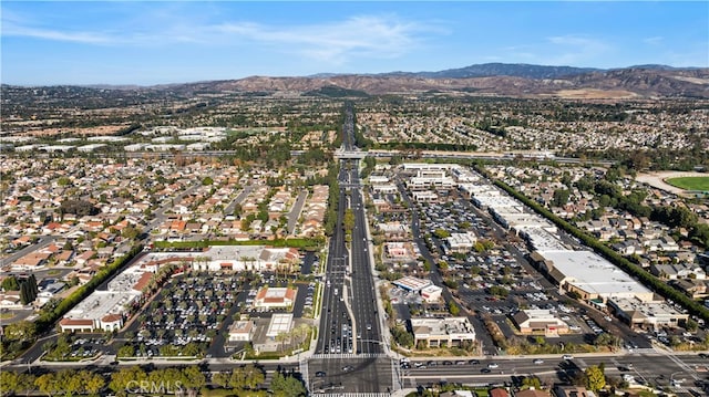 aerial view featuring a mountain view