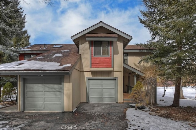 front of property featuring a garage