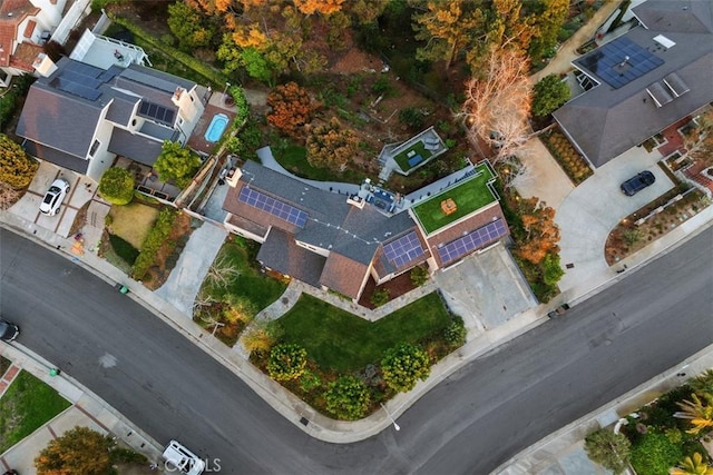 aerial view featuring a residential view