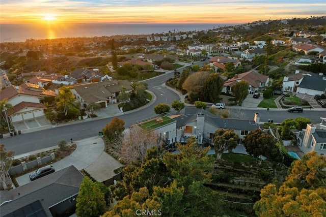 bird's eye view with a residential view