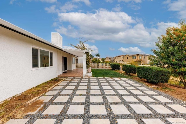 view of patio / terrace featuring a pergola