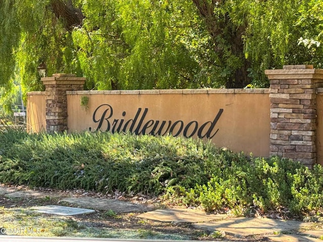 view of community sign