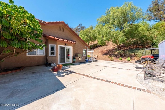 view of patio / terrace featuring grilling area