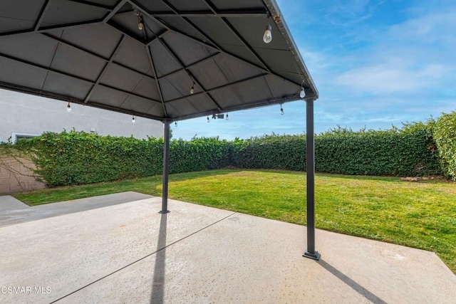 view of patio / terrace with a gazebo