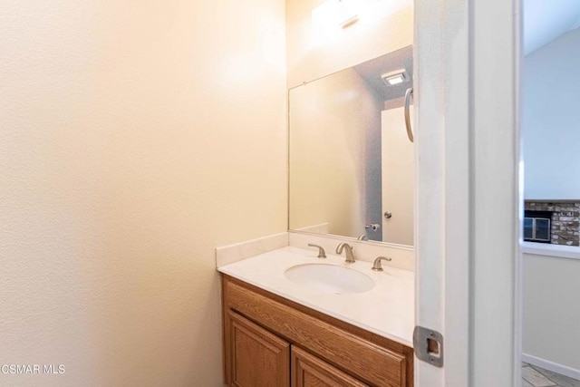 bathroom with vanity