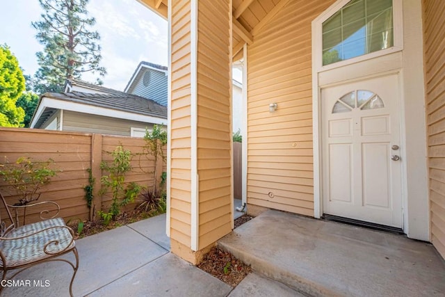 view of doorway to property