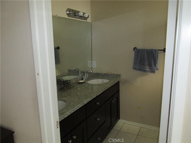 bathroom featuring tile patterned floors and vanity