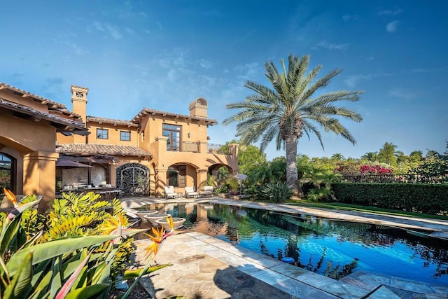 view of pool with a patio