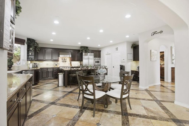 view of dining area