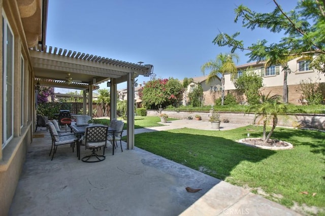 view of patio / terrace with a pergola