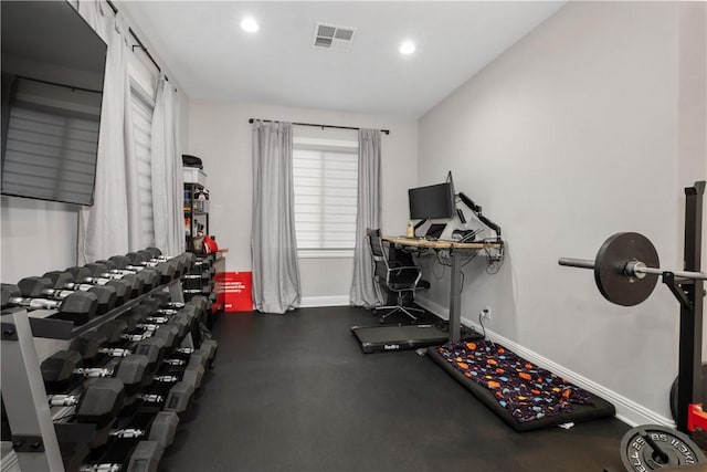 view of workout area