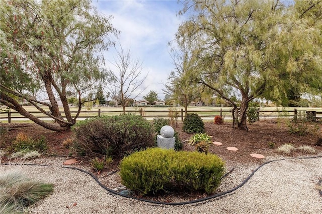 view of yard featuring a rural view