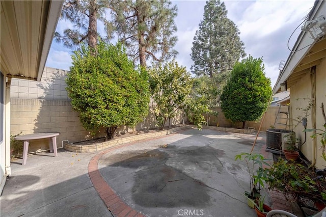 view of patio / terrace featuring central AC unit