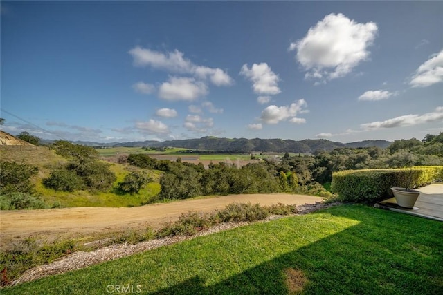 mountain view with a rural view