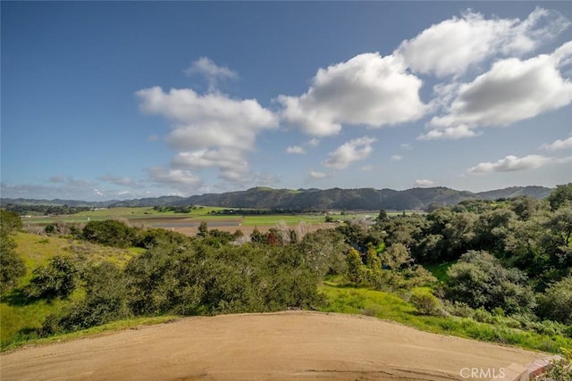 property view of mountains with a rural view